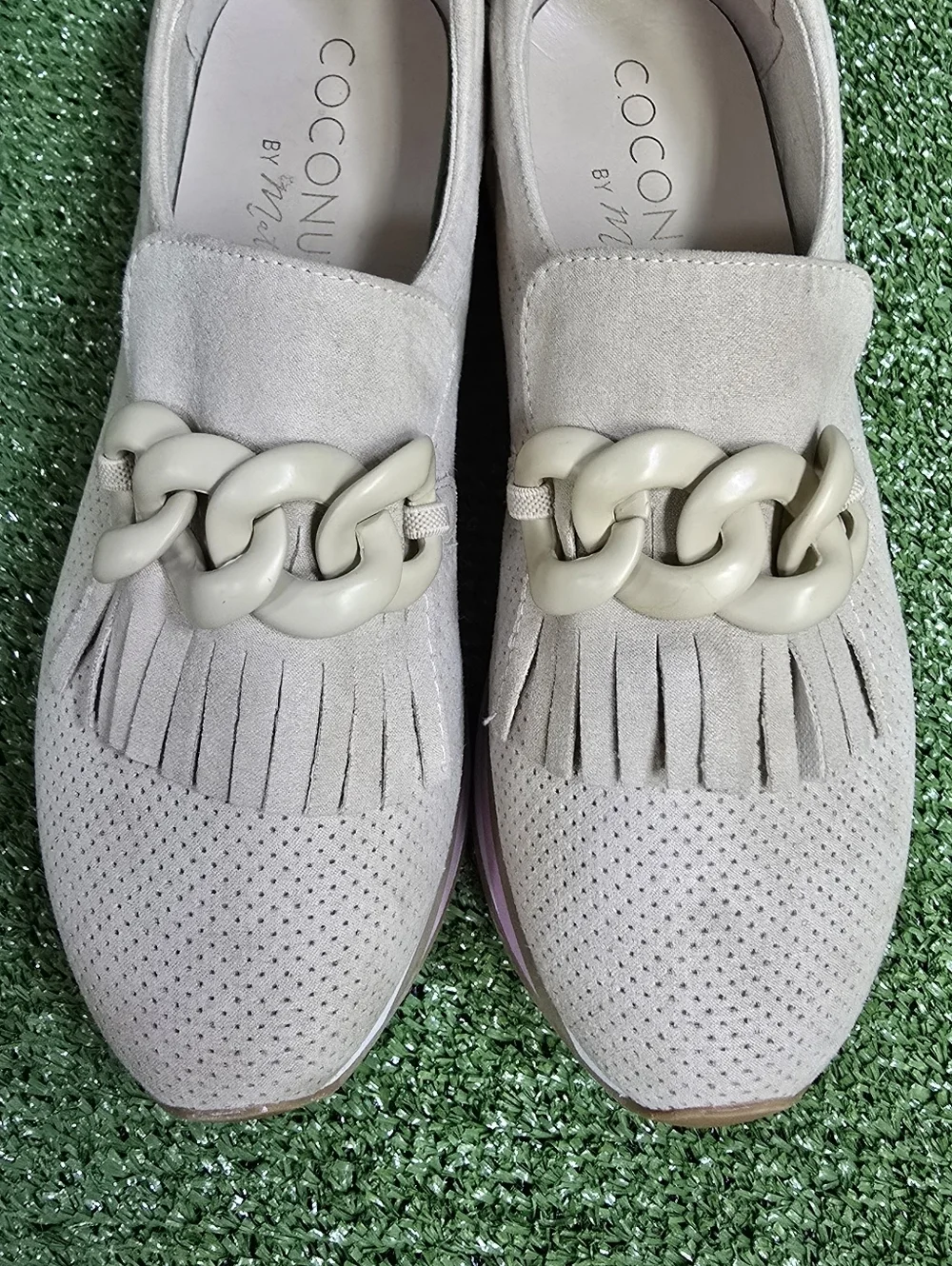 COCONUTS by Matisse Bess Light Beige EVA Platform Loafer Sneaker Hybrid Size 8